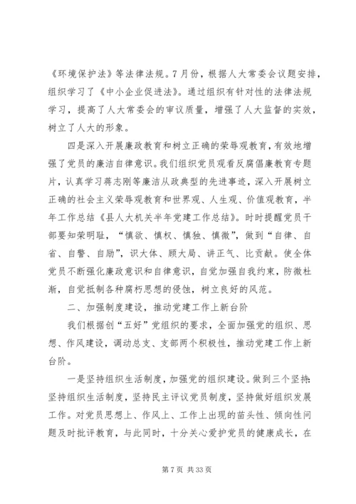 人大党建工作总结.docx