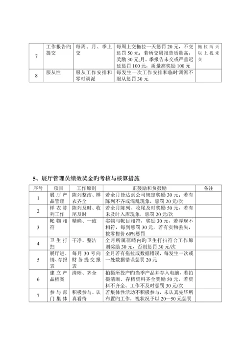 服装有限公司销售部绩效考评统一规定.docx