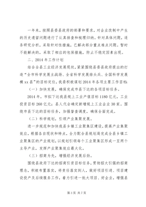 县经济委员会工作报告.docx