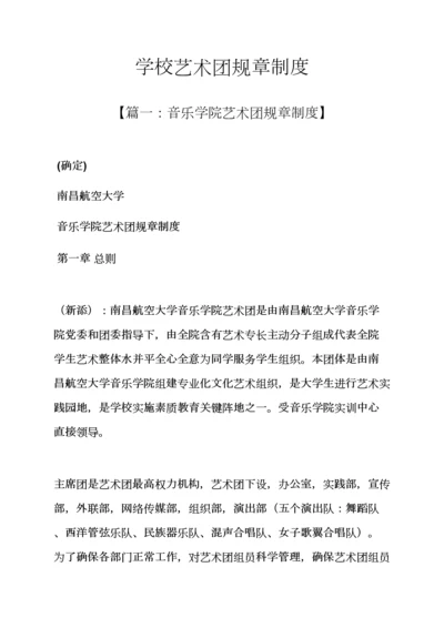 学校艺术团专项规章新规制度.docx