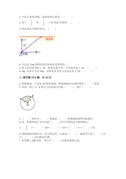 人教版六年级上册数学期末测试卷（典优）word版.docx