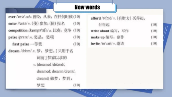 外研版八年级下Module 2 Experiences Unit 1 I've also enter