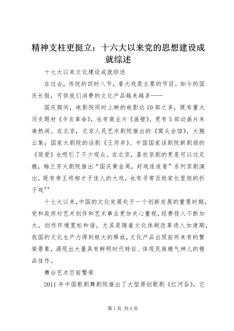 精神支柱更挺立：十六大以来党的思想建设成就综述 (2).docx