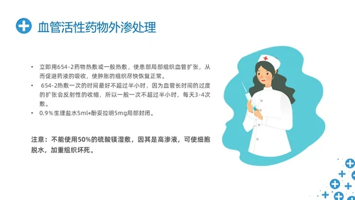 蓝色简约输液外渗液体外渗的处理方法PPT课件输液外渗的处理方法