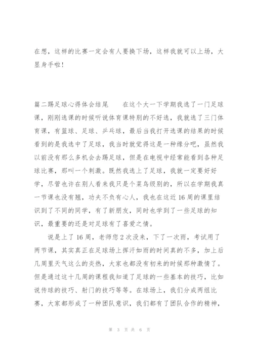 踢足球心得体会结尾【3篇】.docx