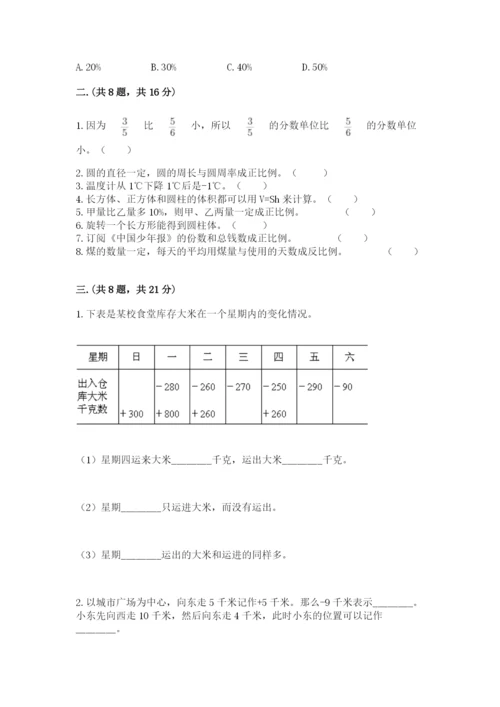 人教版六年级数学下学期期末测试题及答案（真题汇编）.docx