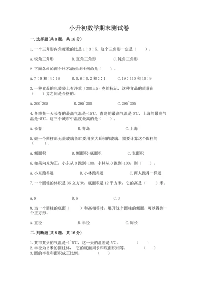 小升初数学期末测试卷汇总.docx