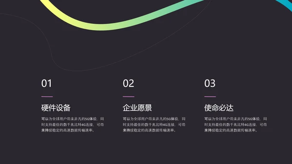 动感线条5G战略计划书PPT模板