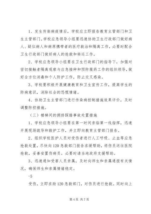 马家店小学突发事件应急处理预案 (4).docx