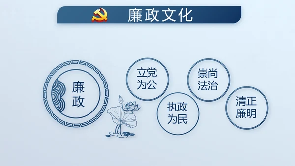 蓝色廉政学党章守纪律转作风党建PPT