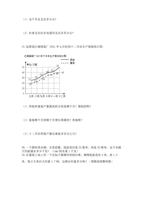 六年级小升初数学解决问题50道附答案（实用）.docx