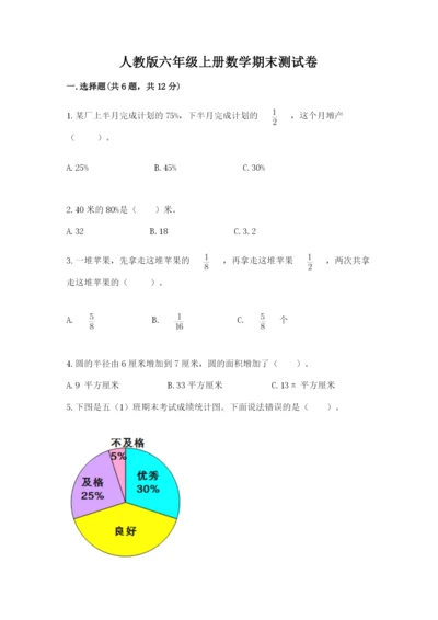 人教版六年级上册数学期末测试卷及答案（基础+提升）.docx