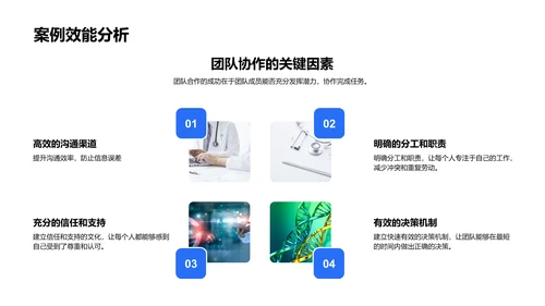 协作推进生物医疗项目PPT模板