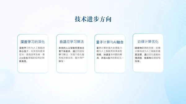 浅蓝色扁平风人工智能介绍PPT模板
