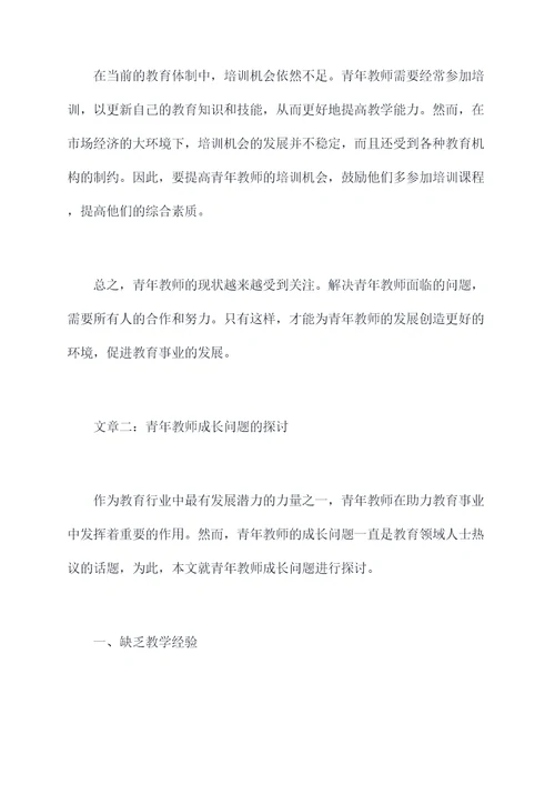 青年教师现状剖析