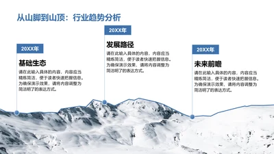 从山脚到山顶：行业趋势分析-行业趋势分析PPT