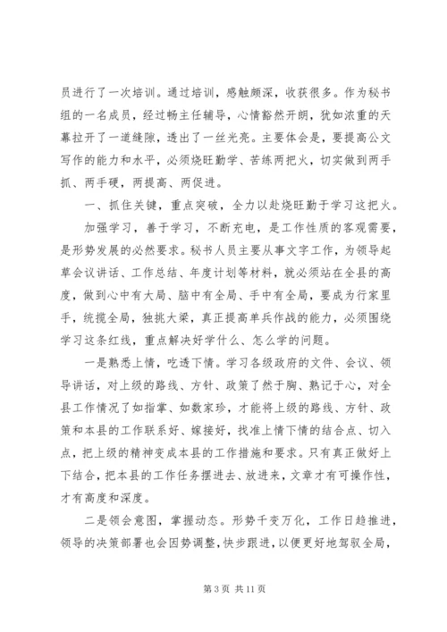学习公文写作心得体会范文.docx