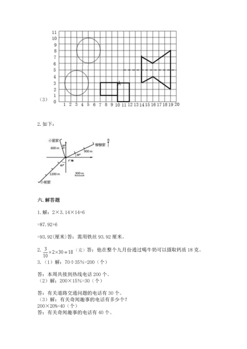 人教版六年级上册数学期末检测卷（夺分金卷）.docx