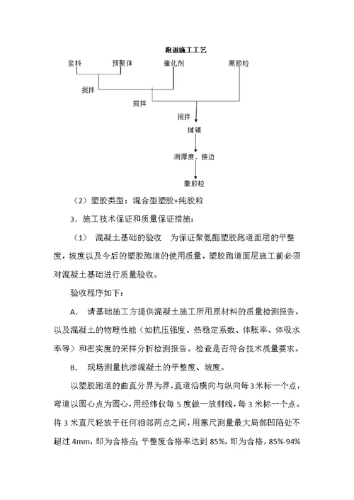 塑胶运动场施工组织设计