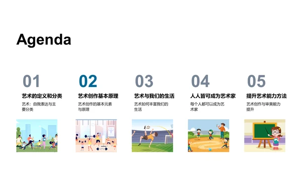 小学艺术教学课PPT模板