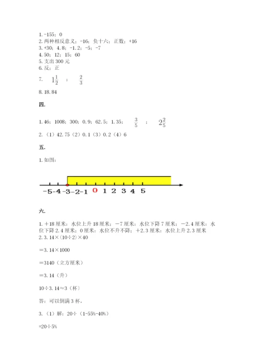 小升初数学综合模拟试卷及完整答案（名校卷）.docx