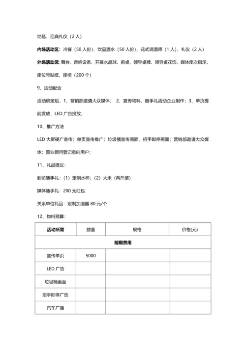 房地产售楼处开放活动专业方案.docx