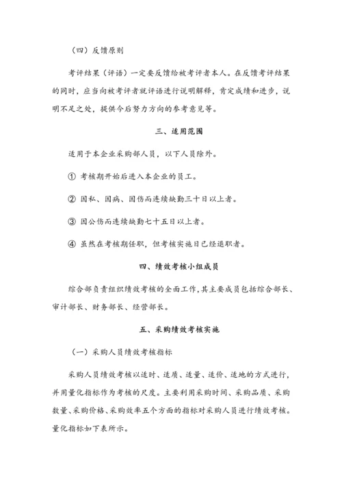 采购人员绩效考核方案.docx