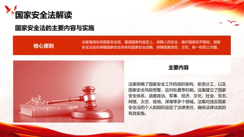 红色党政风国家安全基础知识互动教学PPT模板
