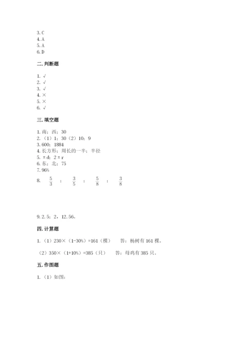 小学数学六年级上册期末考试试卷及答案【历年真题】.docx
