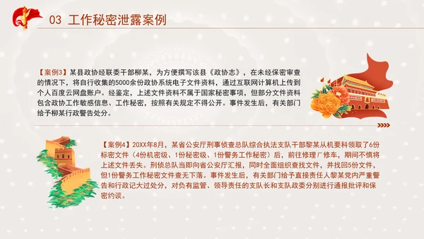 保密警示教育PPT典型泄密案例教育学习