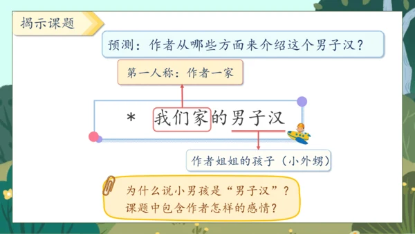 【核心素养】部编版语文四年级下册-20.我们家的男子汉（课件）