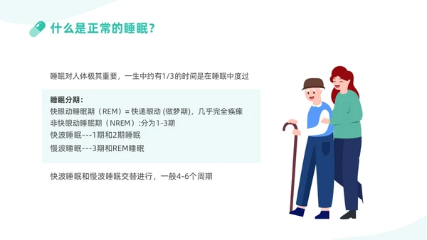 蓝色插画医护PPT模板健康宣讲