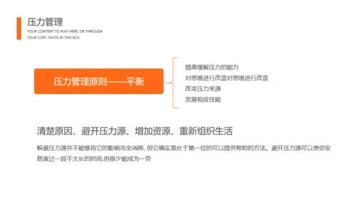 自我管理商务风通用PPT模板