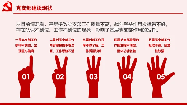 党政机关基层党支部党建工作报告述职述廉PPT