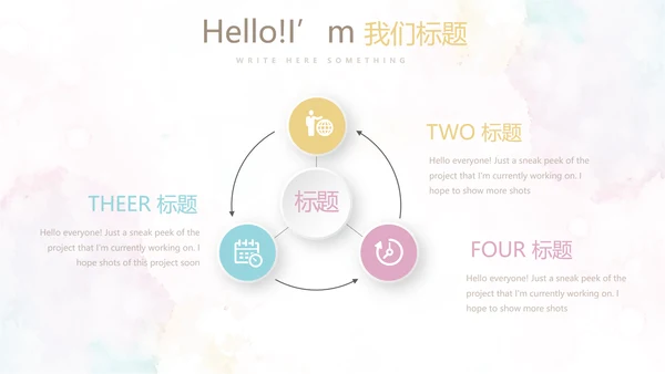 炫彩时尚微立体述职报告工作总结商务通用PPT动态模板