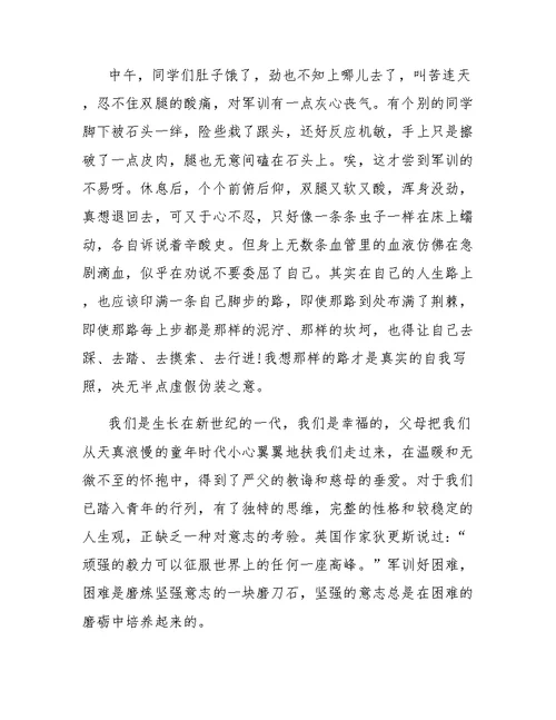 第六天军训心得体会1500字4篇