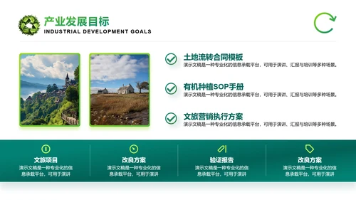 绿色商务风乡村振兴商业计划书PPT模板