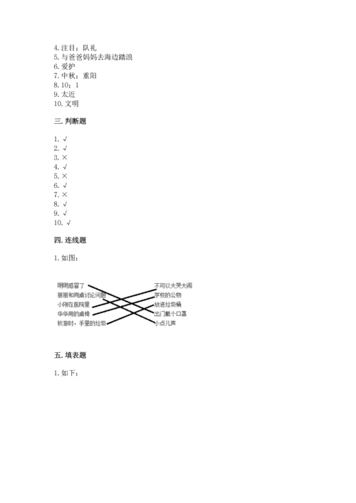 部编版二年级上册道德与法治 期末测试卷及完整答案（必刷）.docx