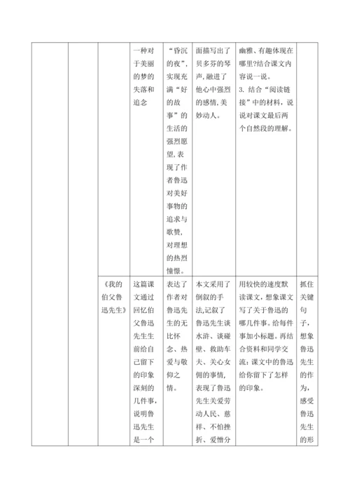 统编版六年级上册语文第八单元大单元教案