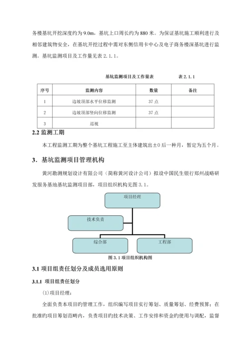 基坑监测专题方案模板.docx