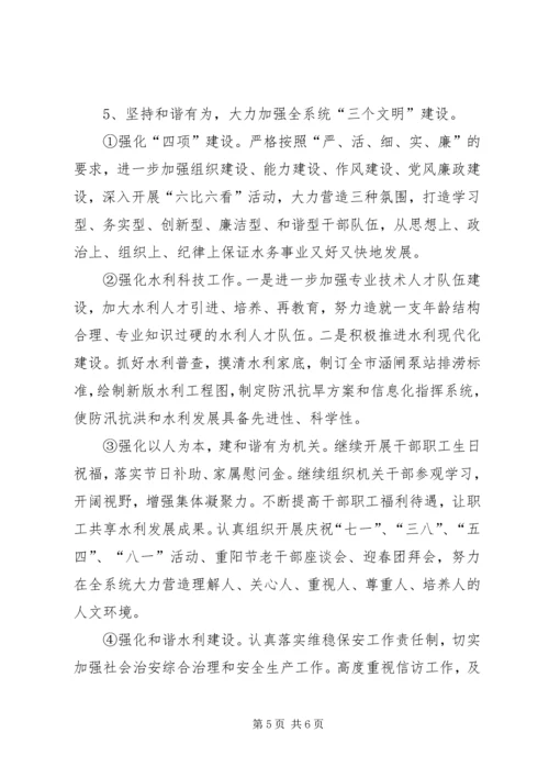 市水务局全年水利建设安排.docx