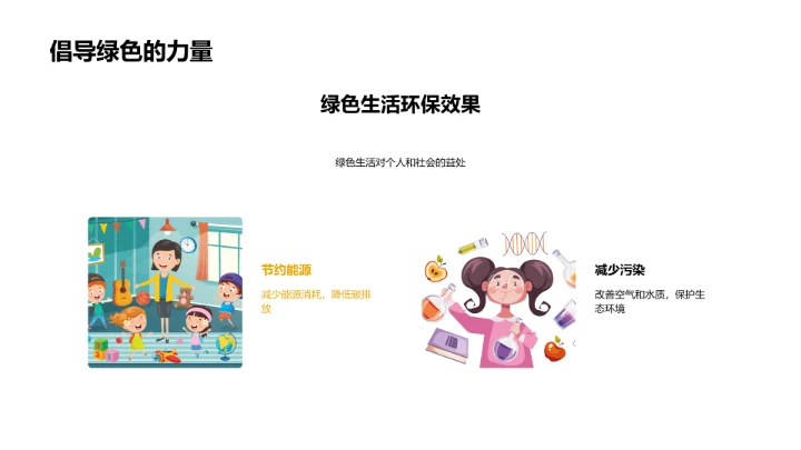 实践绿色生活PPT模板