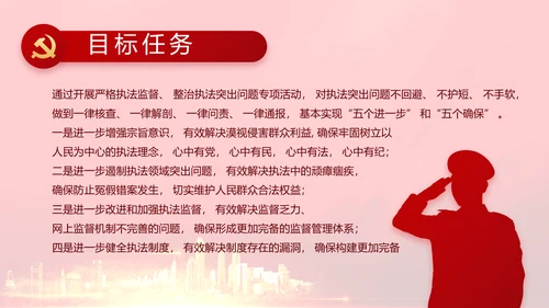 红色全国开展政法队伍教育整顿党课PPT动态