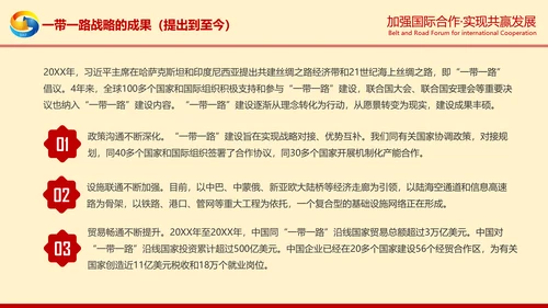 一带一路高峰论坛一带一路介绍PPT模板