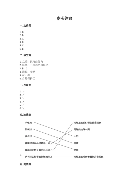 教科版科学六年级下册期末测试卷（突破训练）.docx