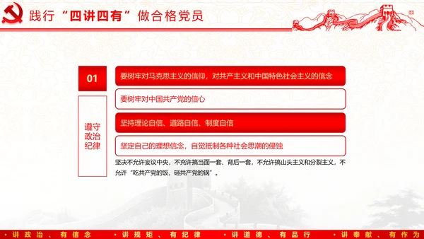 践行四讲四有，争做合格党员