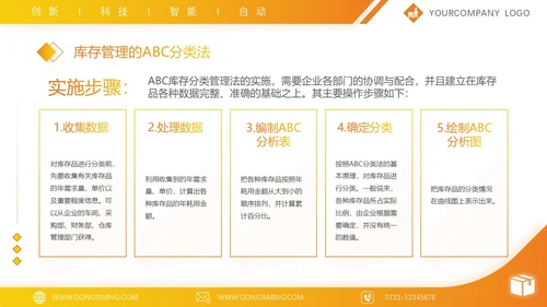 黄色简约高端商务公司库存管理培训汇报PPT模板