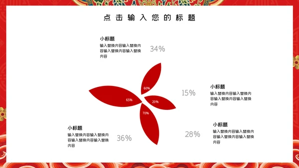 中国风红色新年工作总结计划通用PPT模板