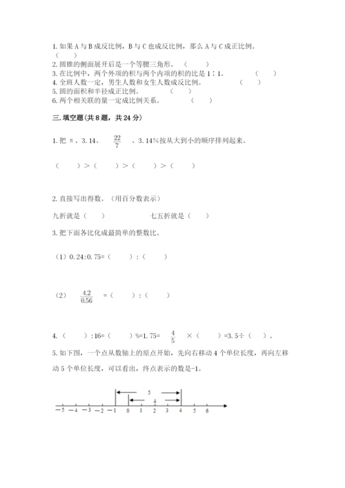 小学六年级下册数学期末卷精品（网校专用）.docx