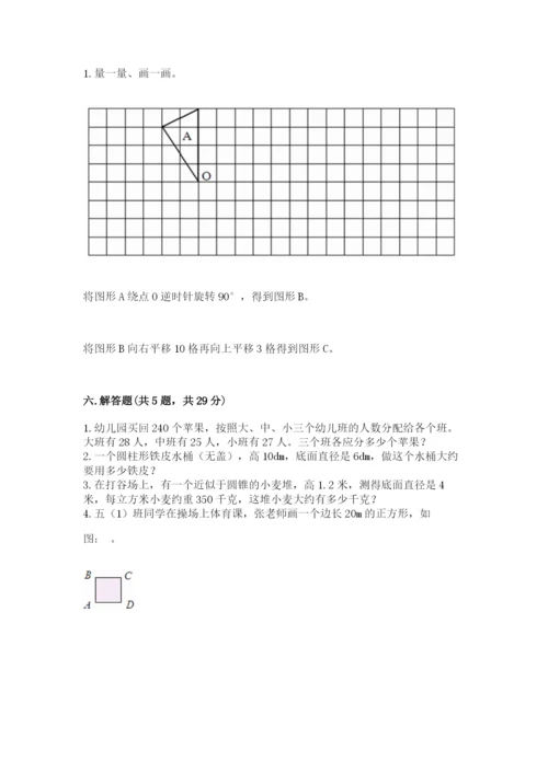 北师大版数学六年级下册期末测试卷精品【巩固】.docx